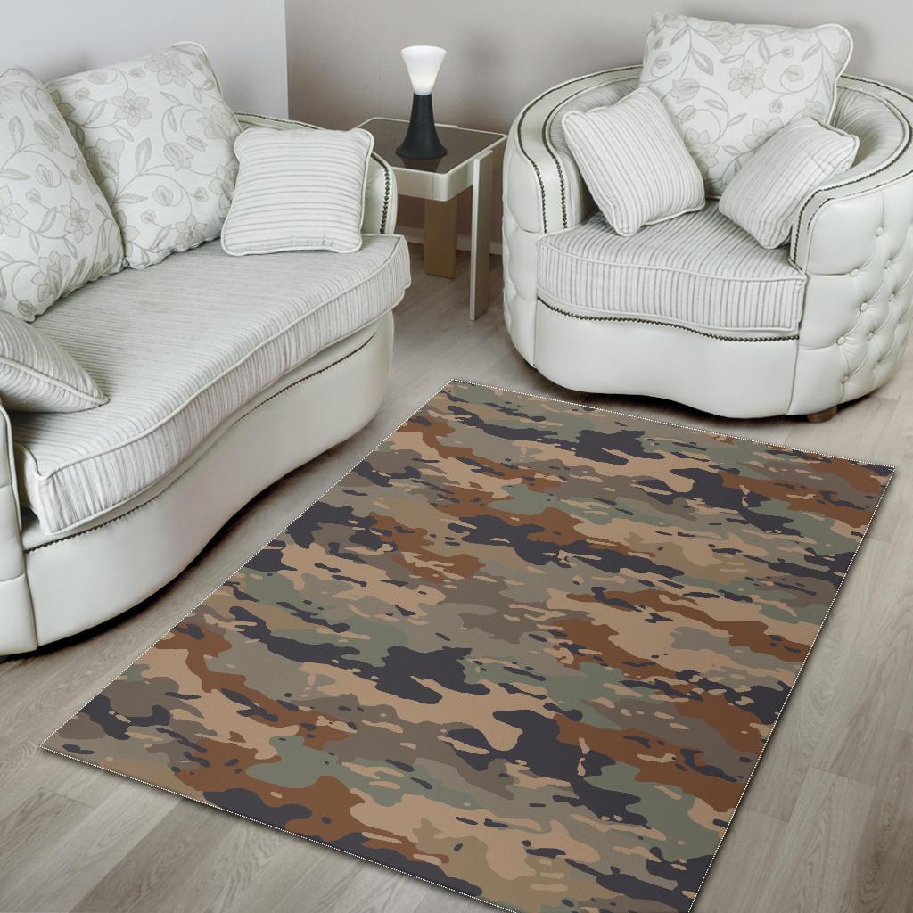 desert camouflage print area rug floor decor 4165
