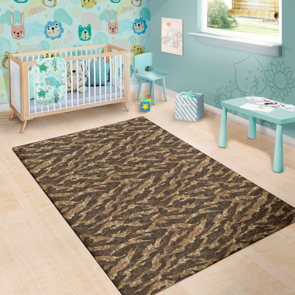 desert tiger stripe camouflage print area rug floor decor 1737