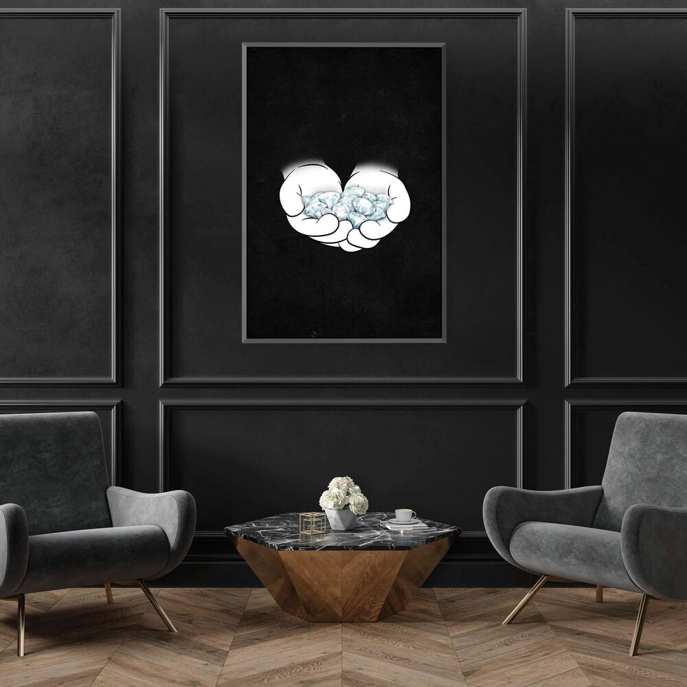 Diamond Hands Motivational Positive Canvas Print - Wall Art Decor diamond hands motivational positive canvas print wall art decor 6061