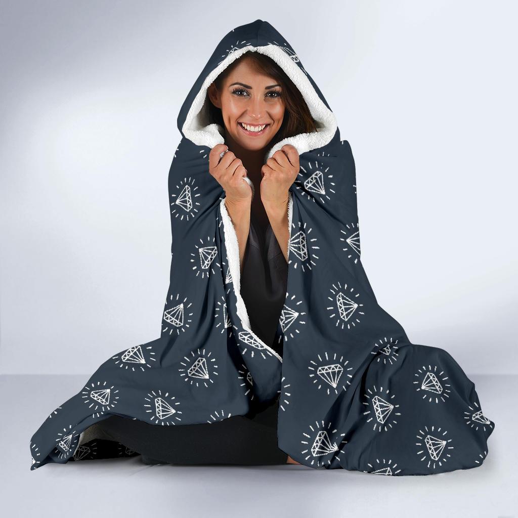 Diamond Print Pattern Hooded Blanket Cloak Blanket diamond print pattern hooded blanket cloak blanket 1095