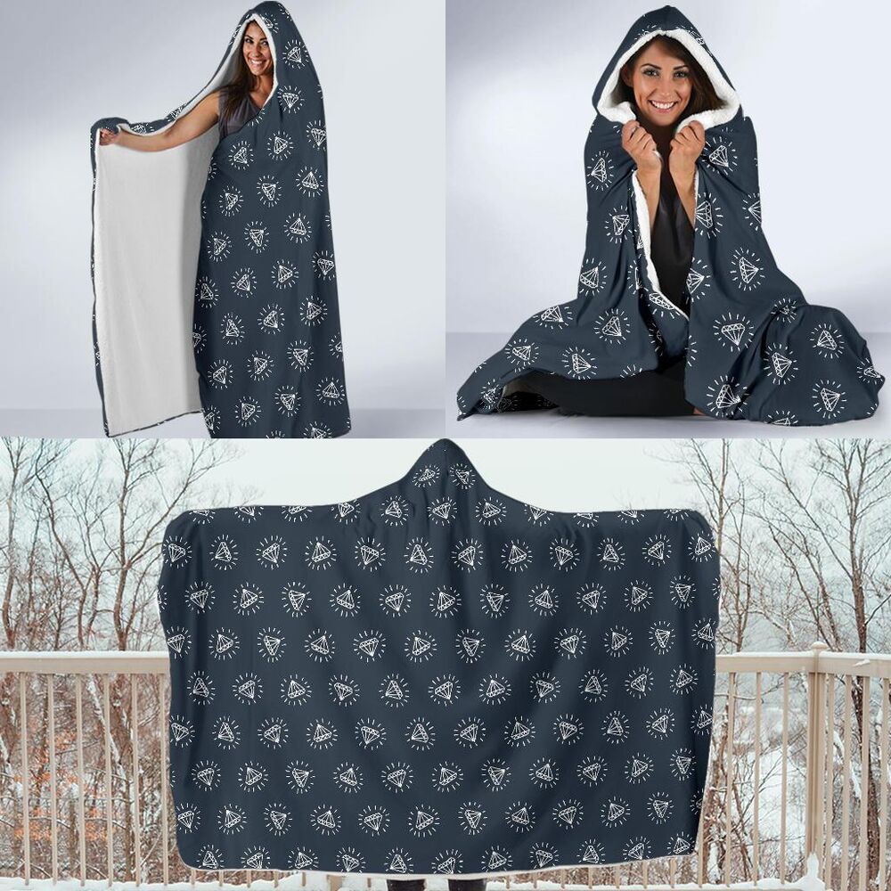 Diamond Print Pattern Hooded Blanket Cloak Blanket diamond print pattern hooded blanket cloak blanket 3001