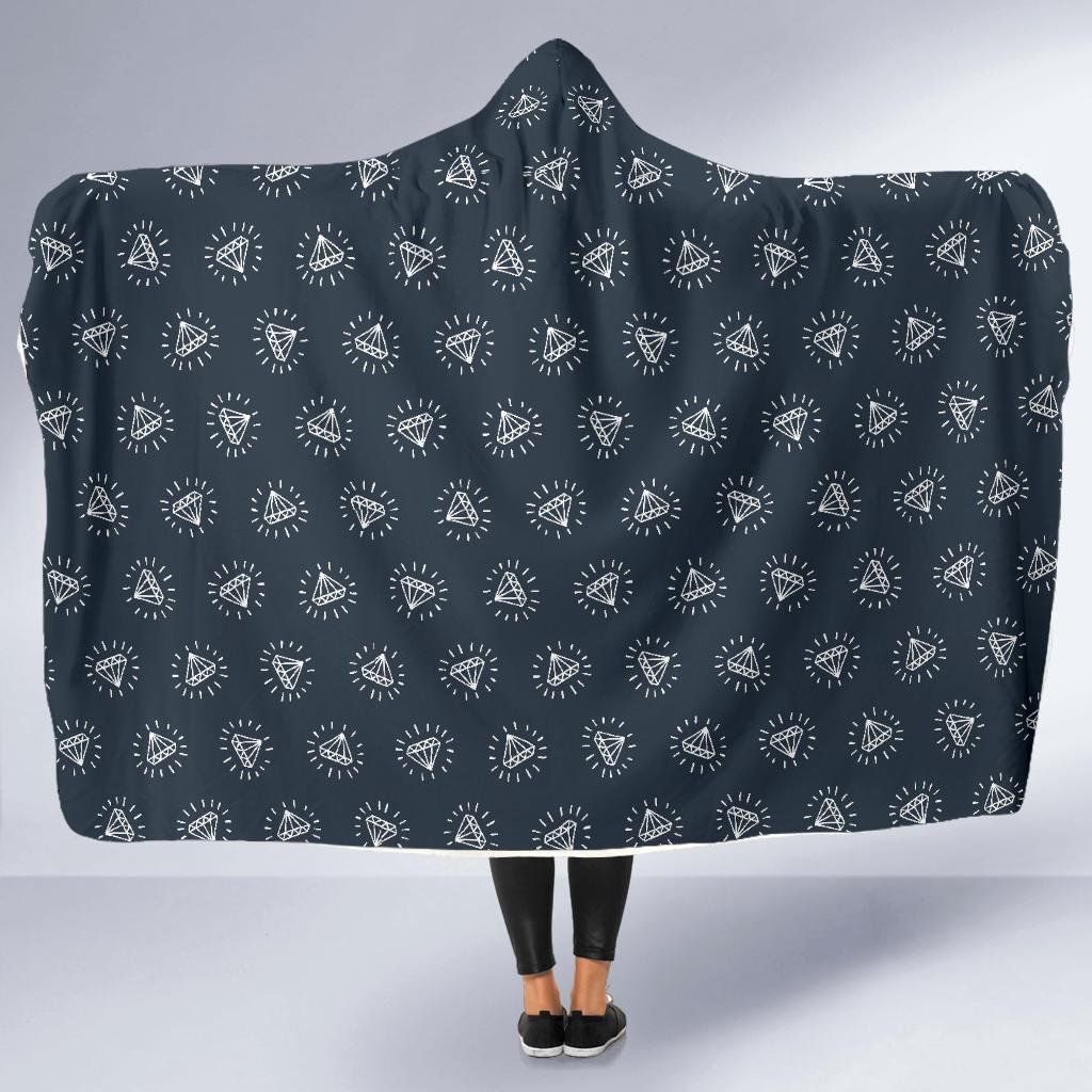 Diamond Print Pattern Hooded Blanket Cloak Blanket diamond print pattern hooded blanket cloak blanket 4494