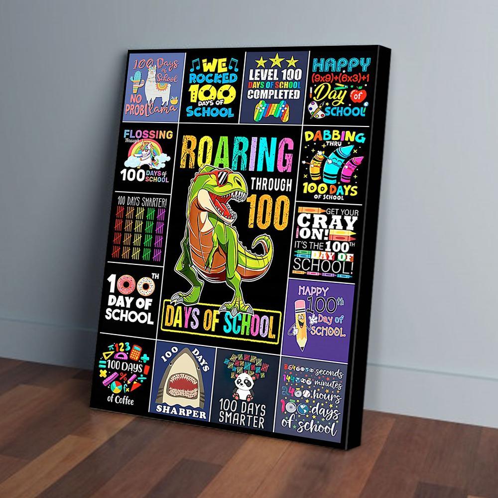 dinosaur teacher canvas prints wall art decor 5033
