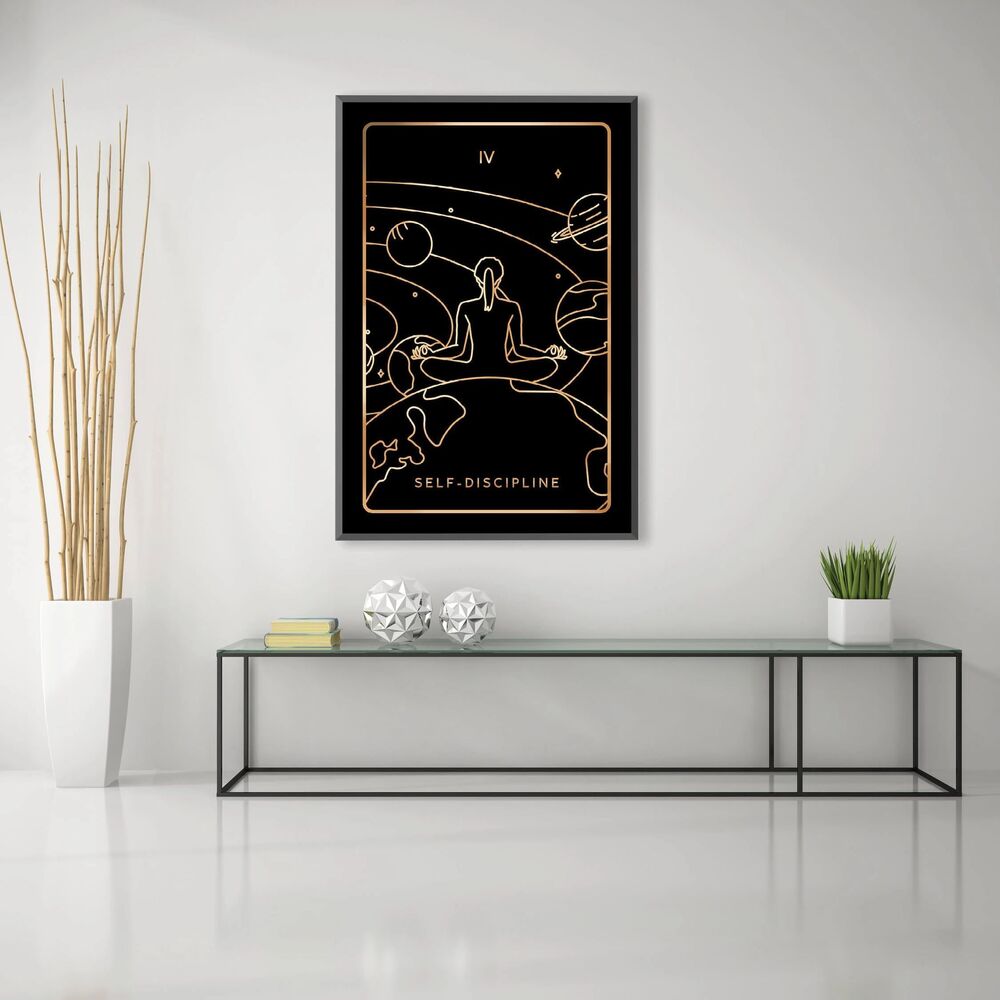 discipline tarot card motivational positive canvas print wall art decor 6484