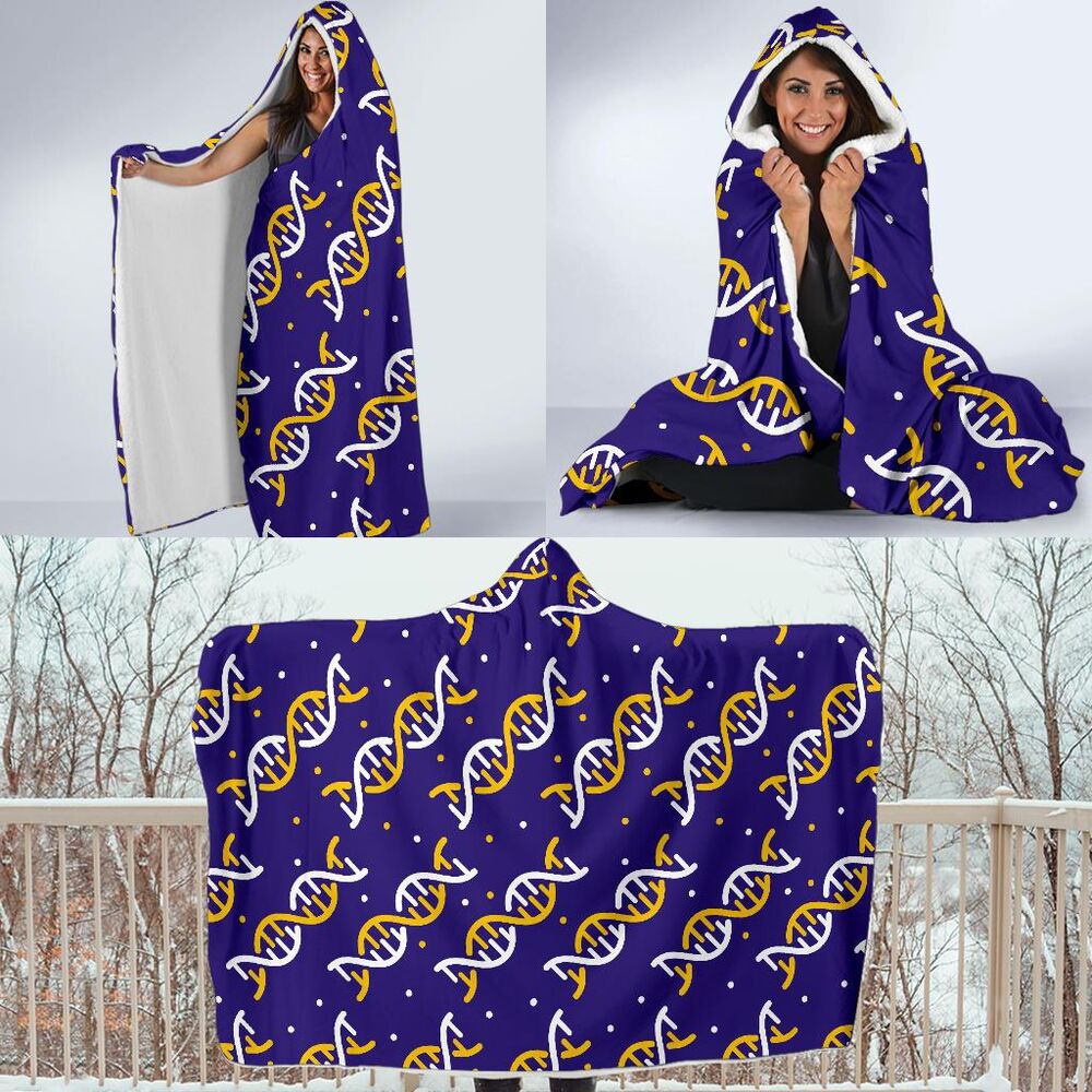 Dna Print Pattern Hooded Blanket Cloak Blanket dna print pattern hooded blanket cloak blanket 2927