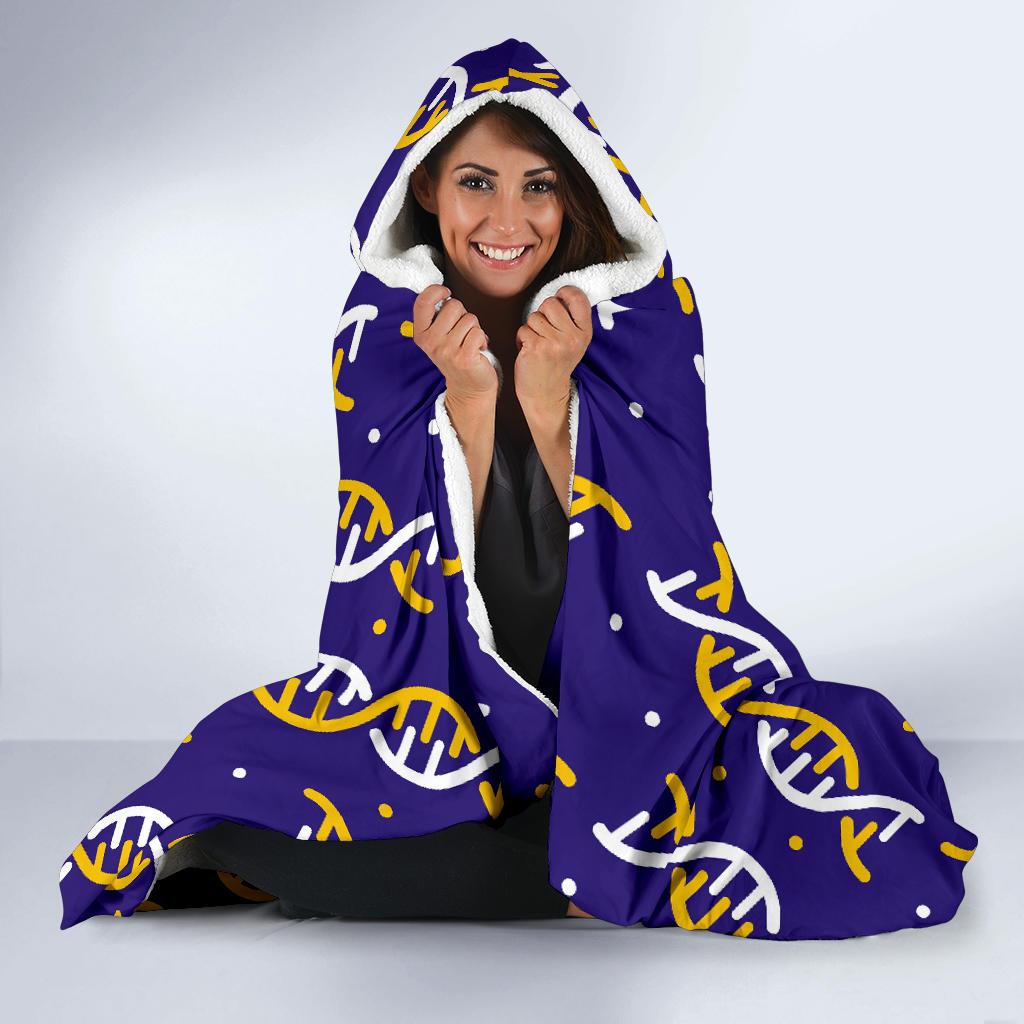 Dna Print Pattern Hooded Blanket Cloak Blanket dna print pattern hooded blanket cloak blanket 5496