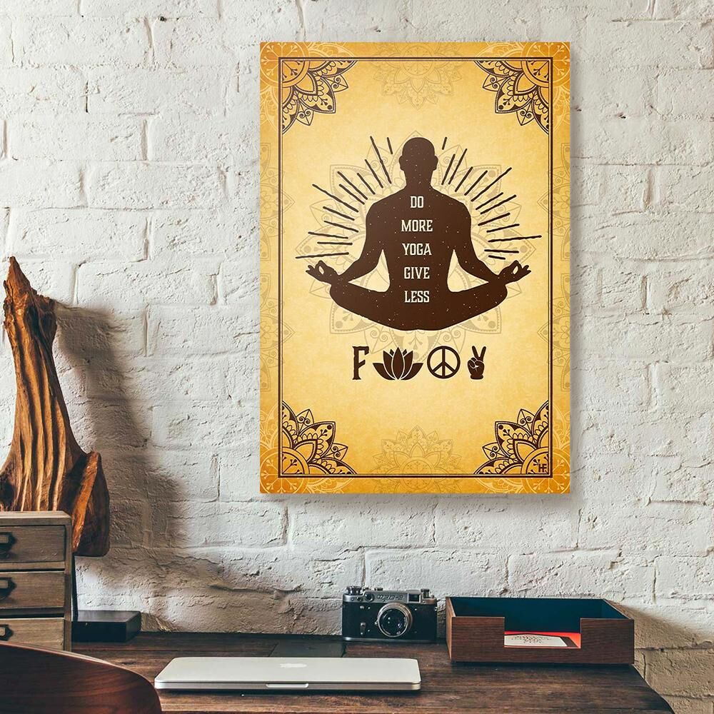 Do More Yoga Give Less F Bombs Yoga Canvas Prints - Wall Art Decor do more yoga give less f bombs yoga canvas prints wall art decor 2321
