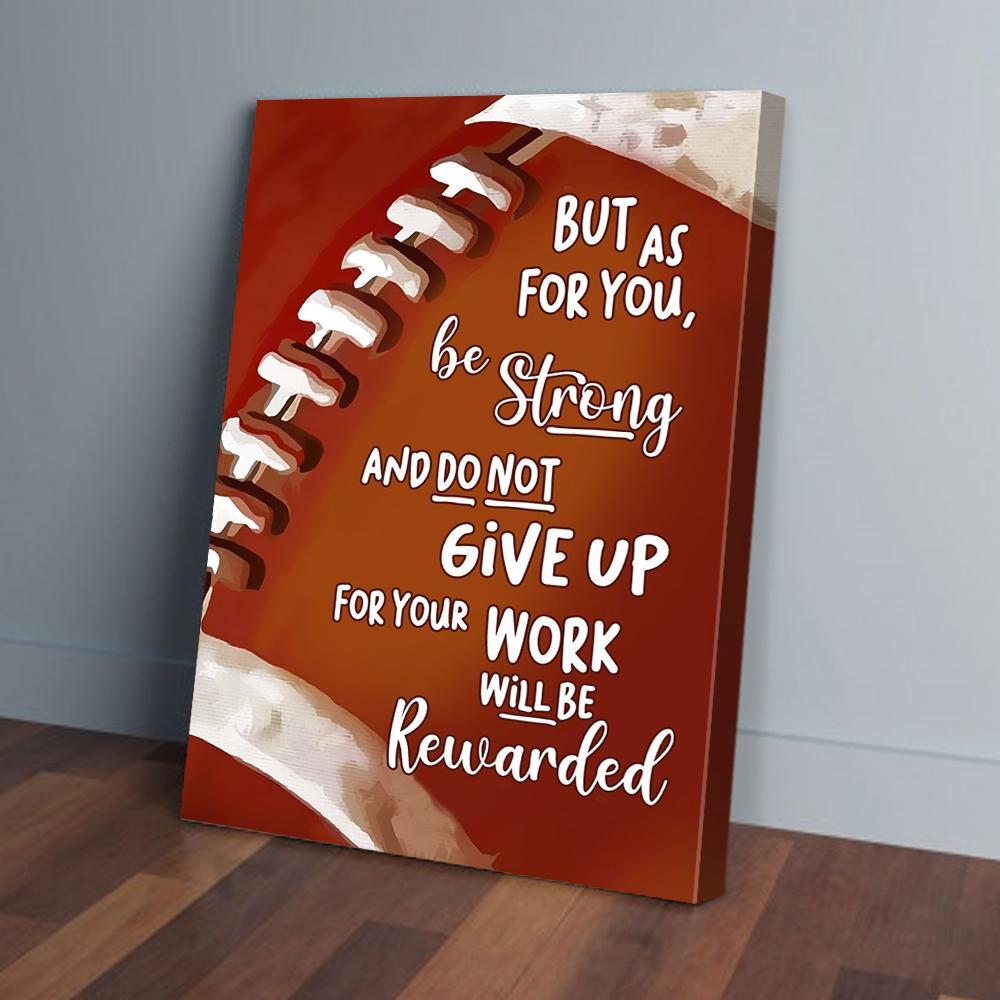 do not give up football canvas prints wall art decor 2081