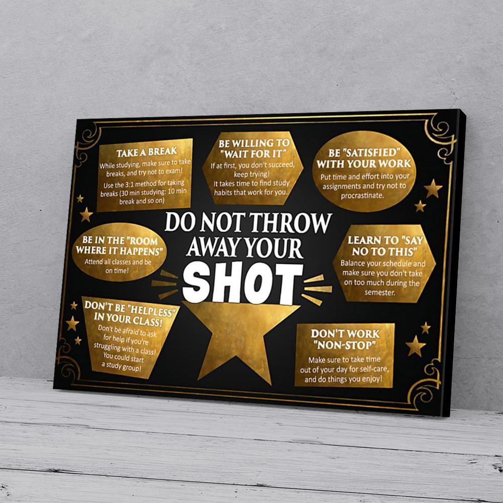do not throw away your shot canvas prints wall art decor 8743