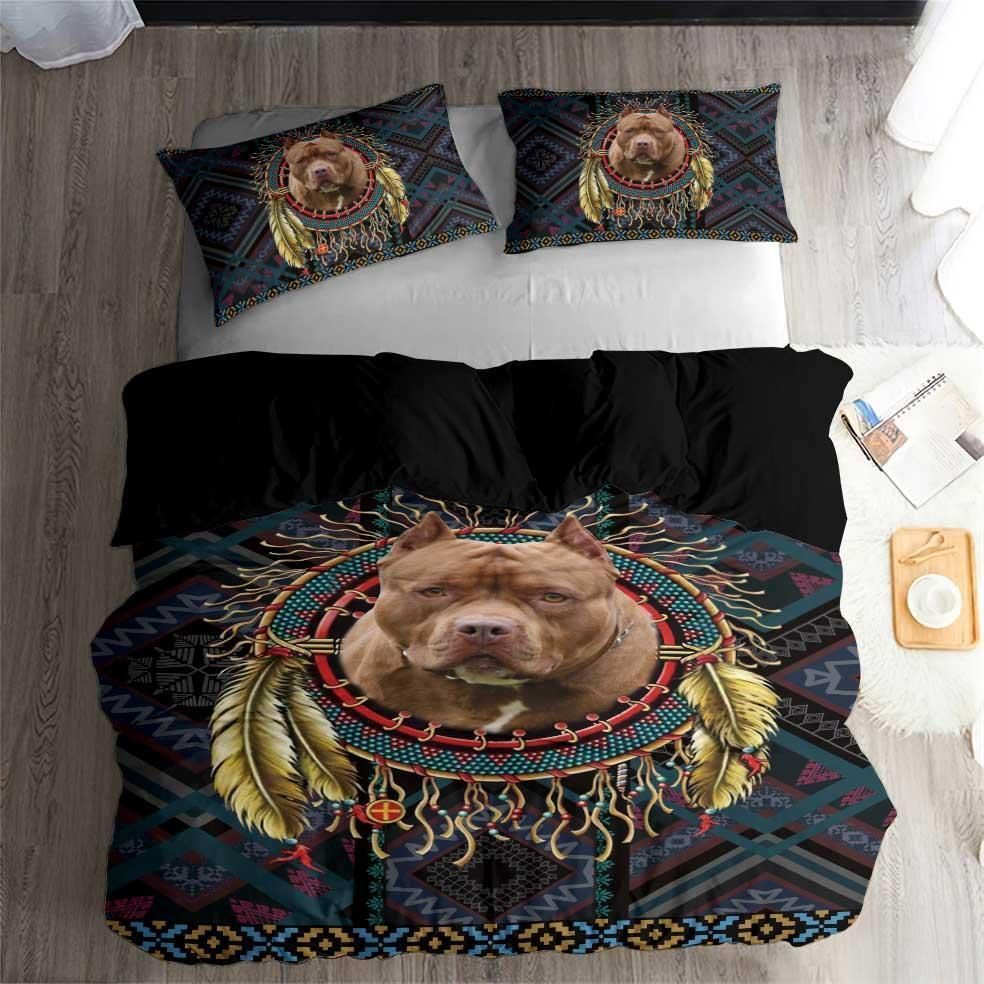 dog king vintage printed bedding set bedroom decor 2491