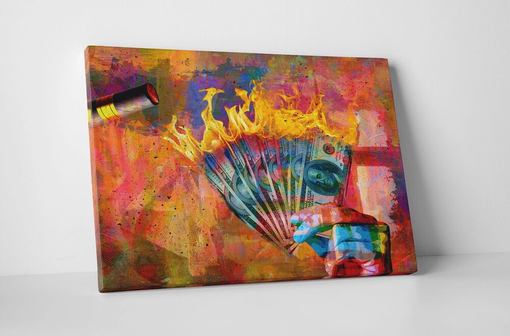dollar burn motivational positive canvas print wall art decor 4698 scaled