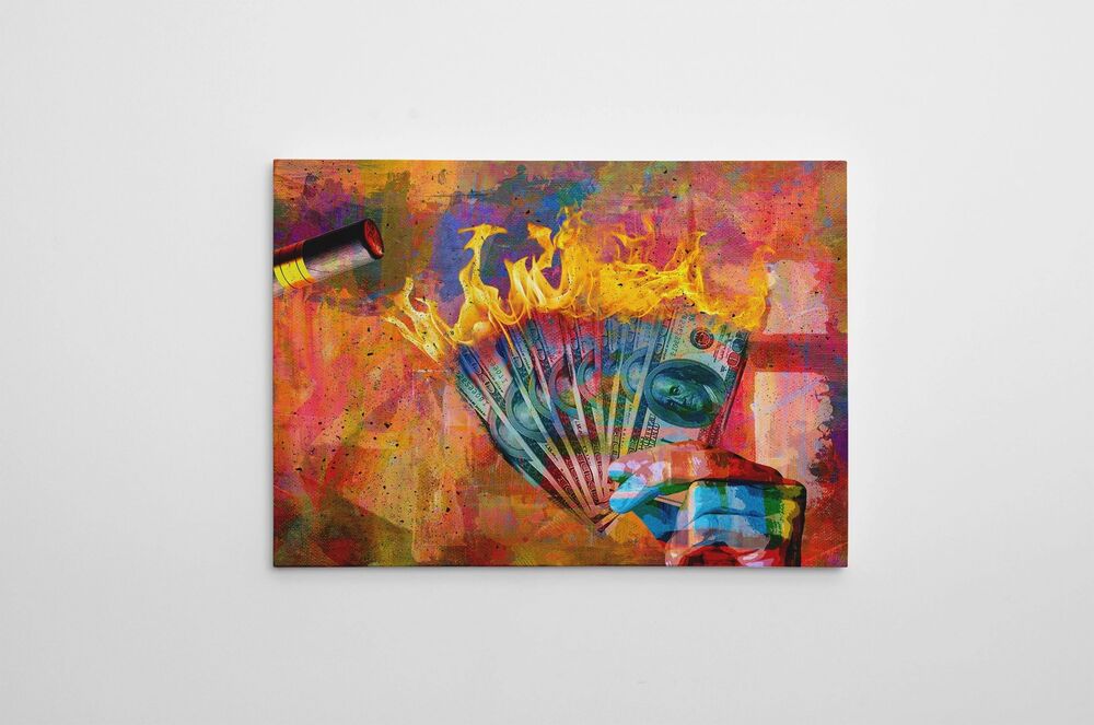 dollar burn motivational positive canvas print wall art decor 8928 scaled