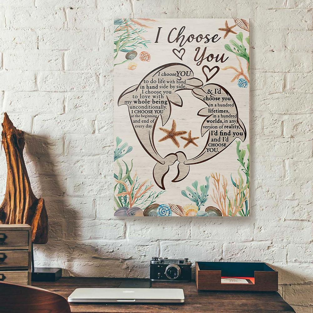 dolphin canvas prints wall art decor 2776