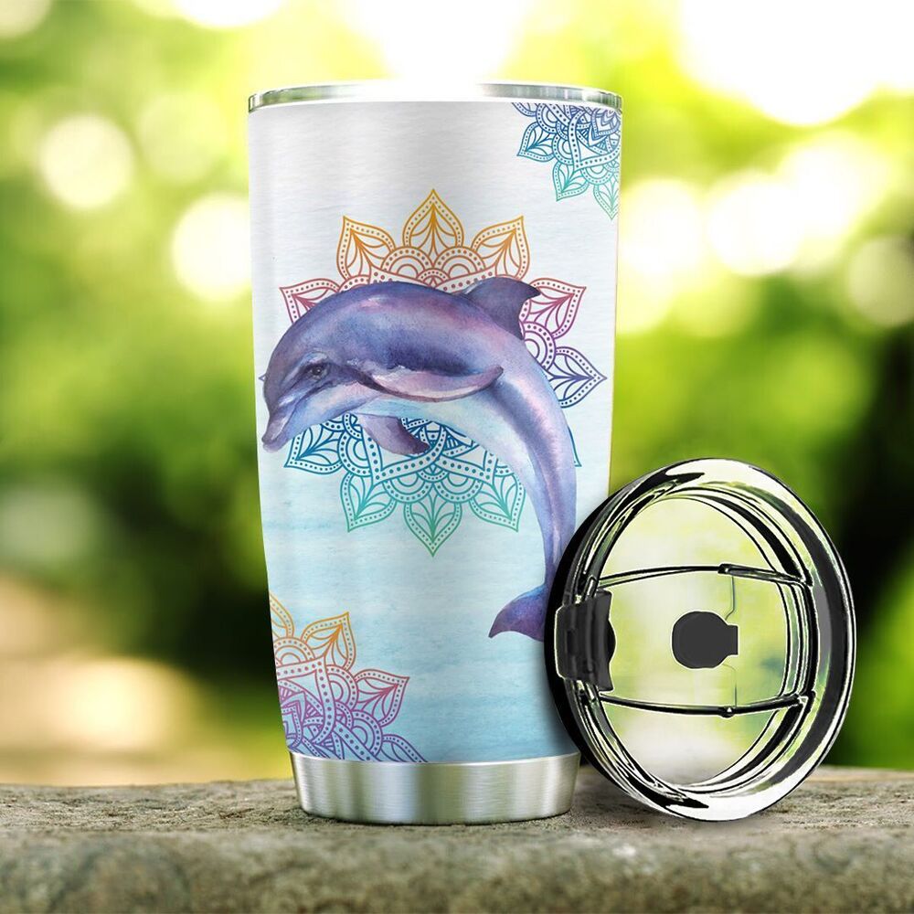 Dolphin Mandala Personalized Stainless Steel Tumbler dolphin mandala personalized stainless steel tumbler 8650