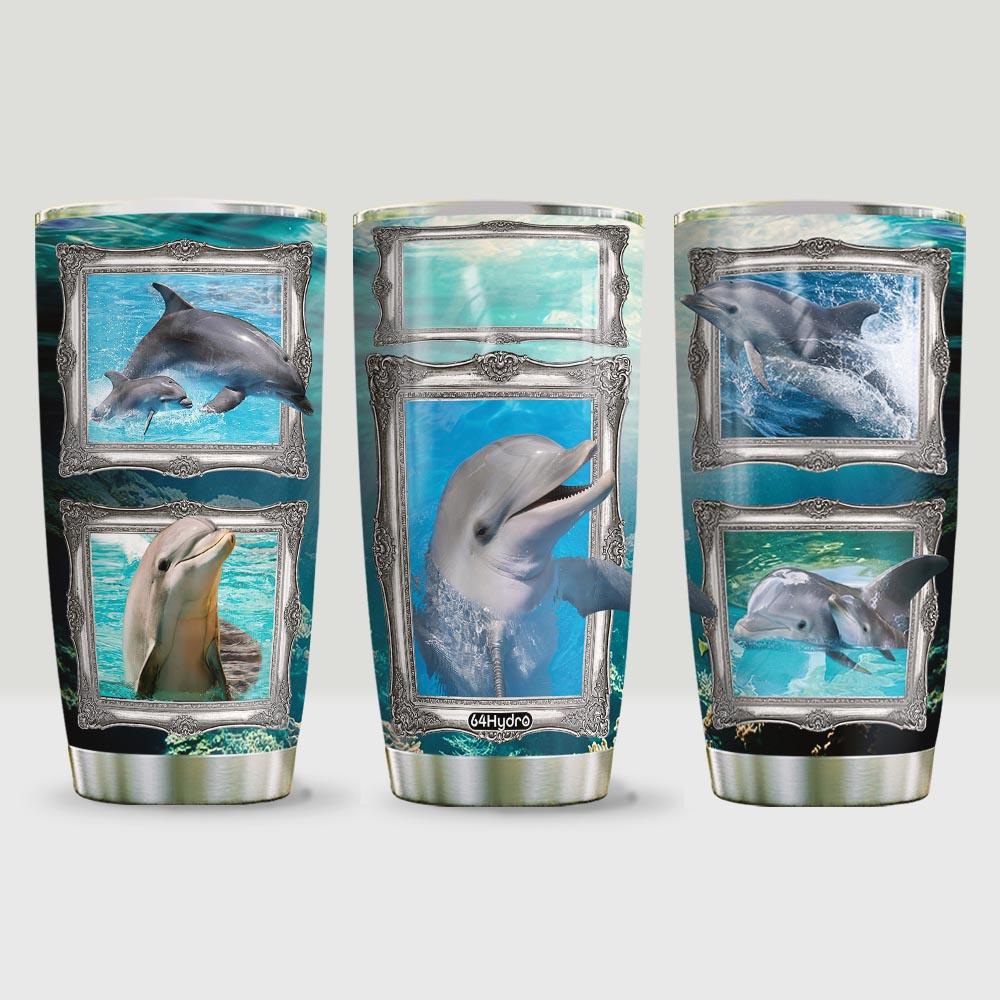 dolphin personalized stainless steel tumbler 3528