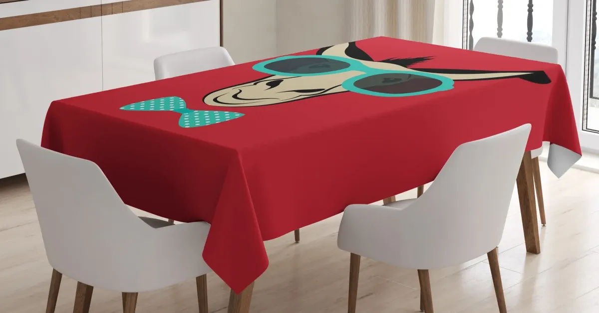 donkey wearing sunglasses 3d printed tablecloth table decor 8112