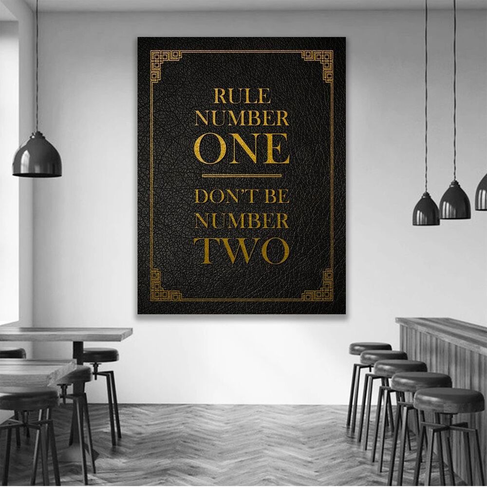 dont be number two motivational positive canvas print wall art decor 5165