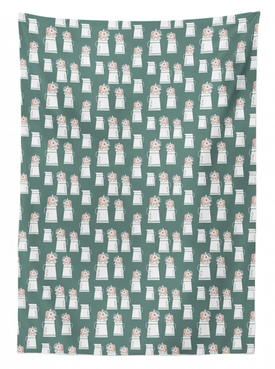 doodle art nature blooms 3d printed tablecloth table decor 3072