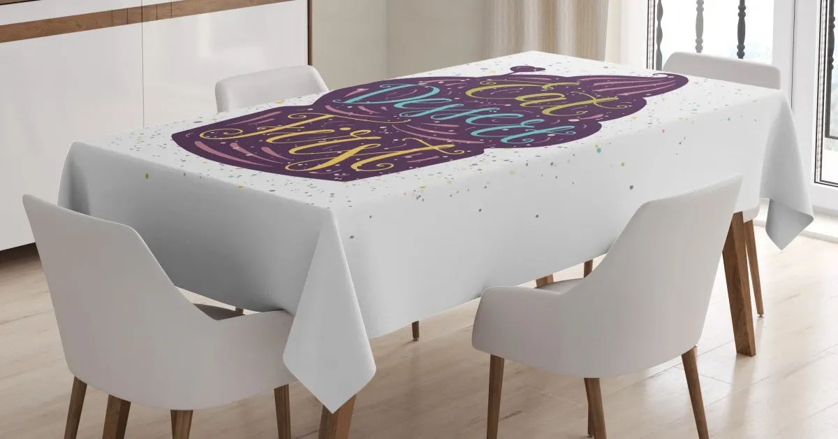 doodle cupcake heart 3d printed tablecloth table decor 1019