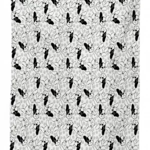 doodle faces pawprints 3d printed tablecloth table decor 1089