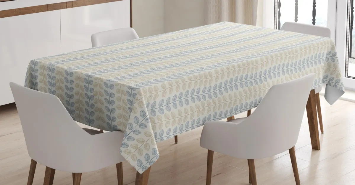 doodle foliage design 3d printed tablecloth table decor 5997