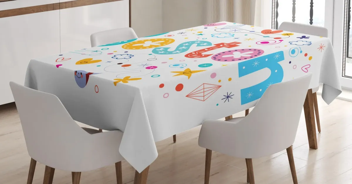 Doodle Hand Drawn 3D Printed Tablecloth Table Decor doodle hand drawn 3d printed tablecloth table decor 4746