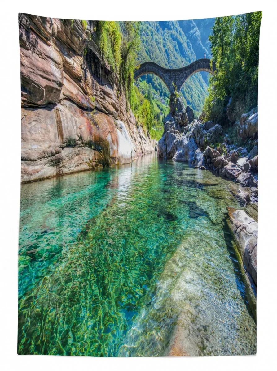 double arched bridge 3d printed tablecloth table decor 4408