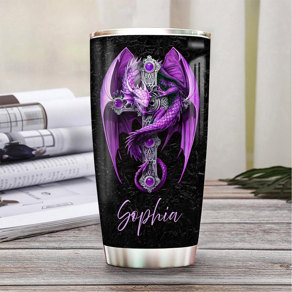 dragon faith personalized stainless steel tumbler 2179