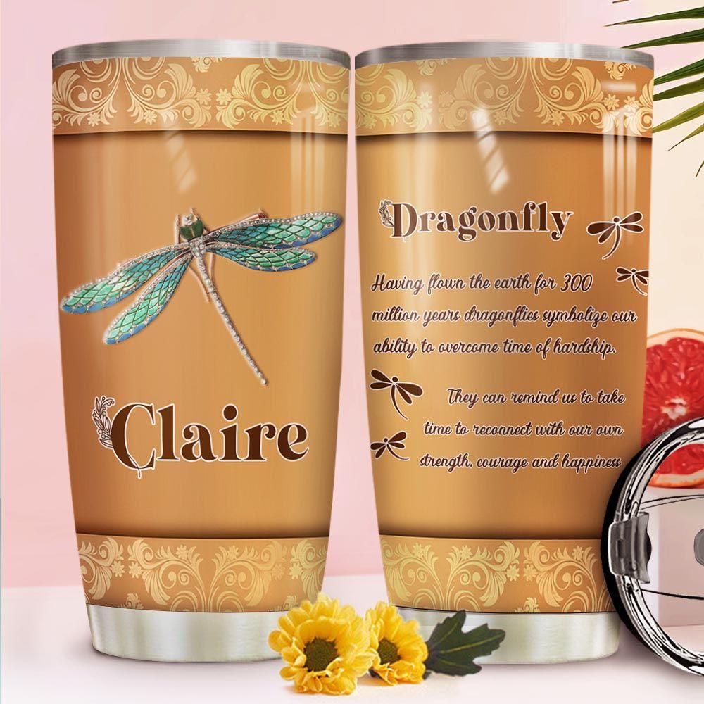 Dragonfly Personalized Stainless Steel Tumbler dragonfly personalized stainless steel tumbler 3426