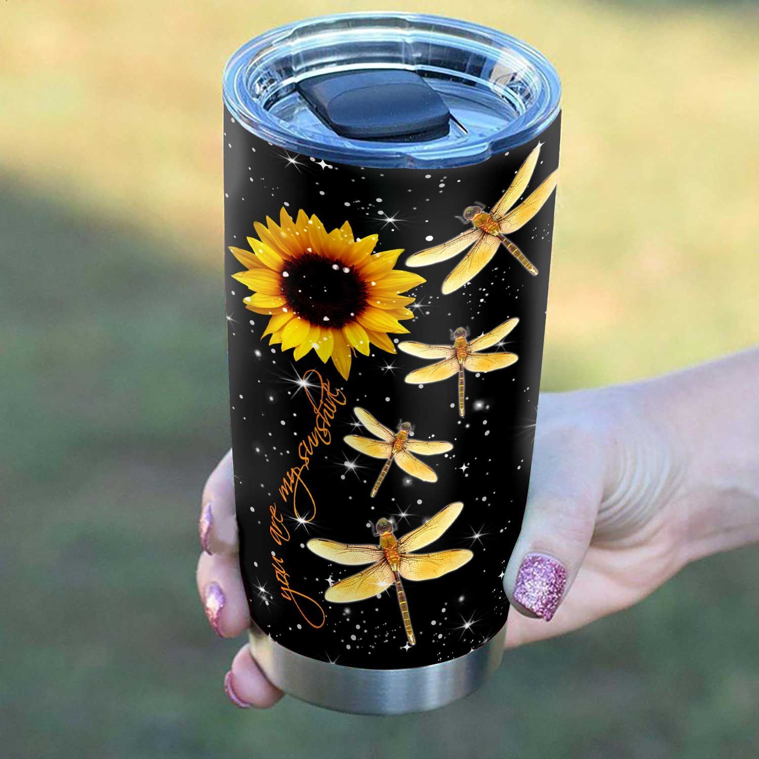 Dragonfly You Are My Sunshine Stainless Steel Tumbler dragonfly you are my sunshine stainless steel tumbler 5151