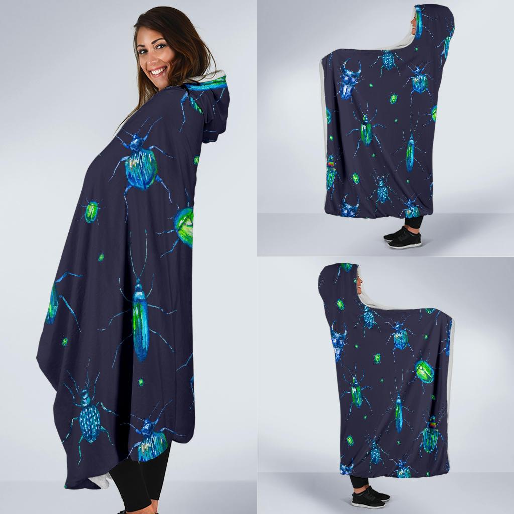 Drawing Bug Pattern Print Hooded Blanket Cloak Blanket drawing bug pattern print hooded blanket cloak blanket 4087