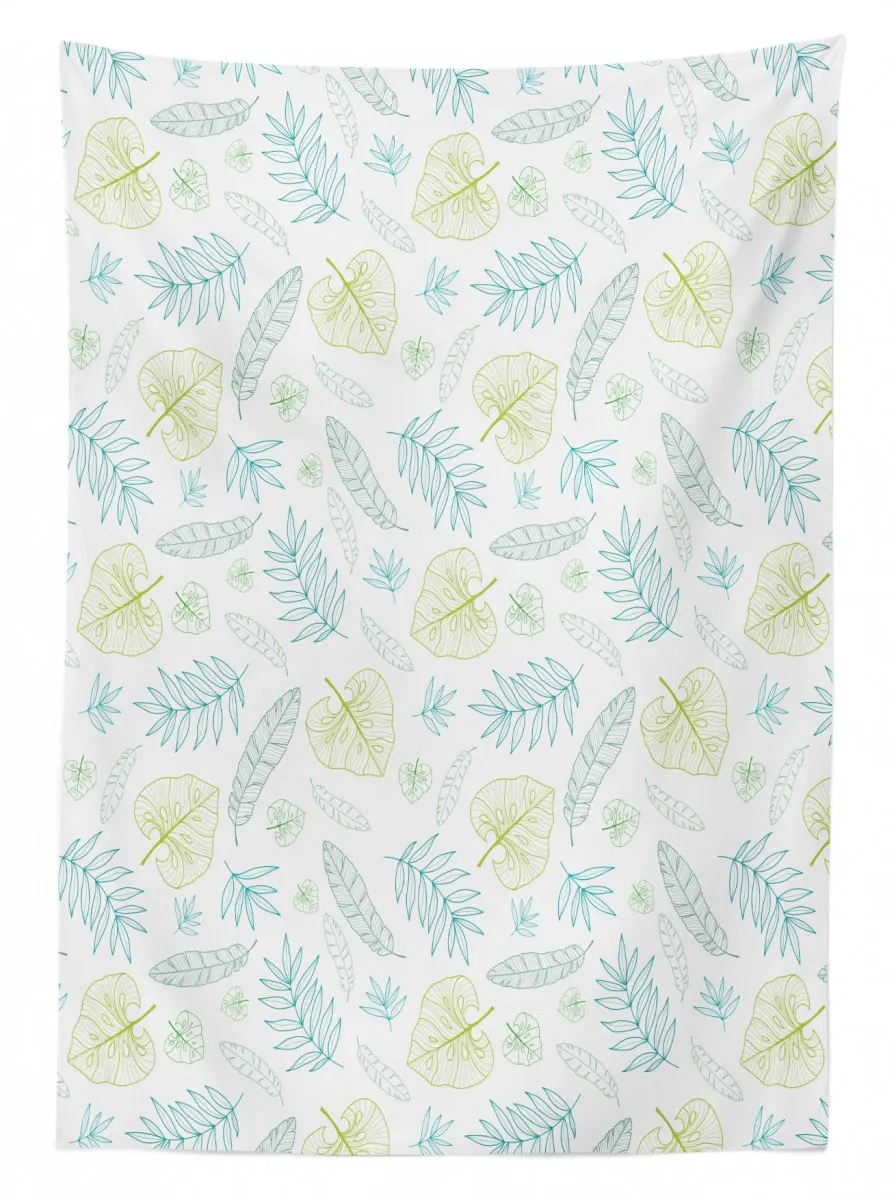 drawings of hawaiian plants 3d printed tablecloth table decor 3420