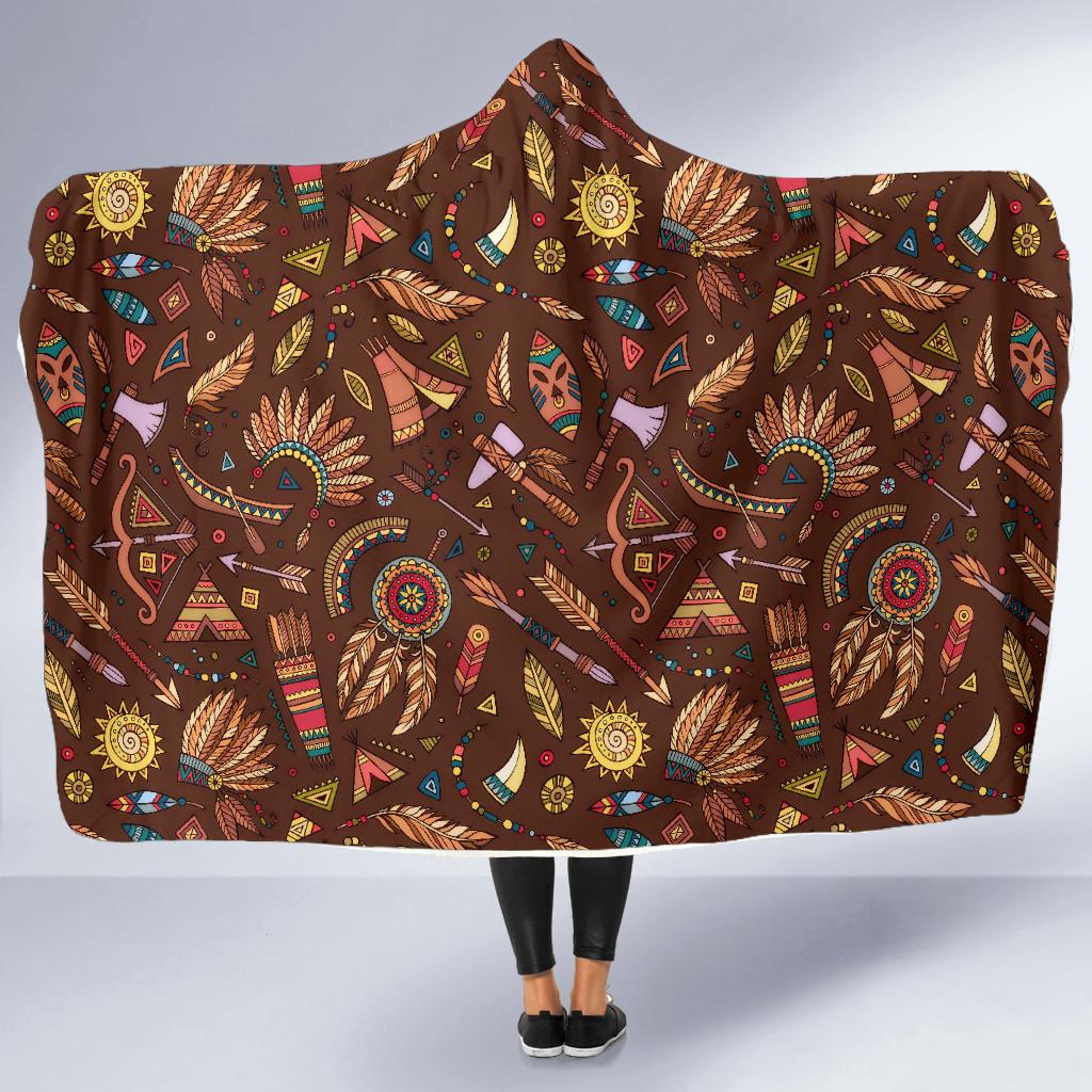 dream catcher native american boho feather hooded blanket cloak blanket 5379