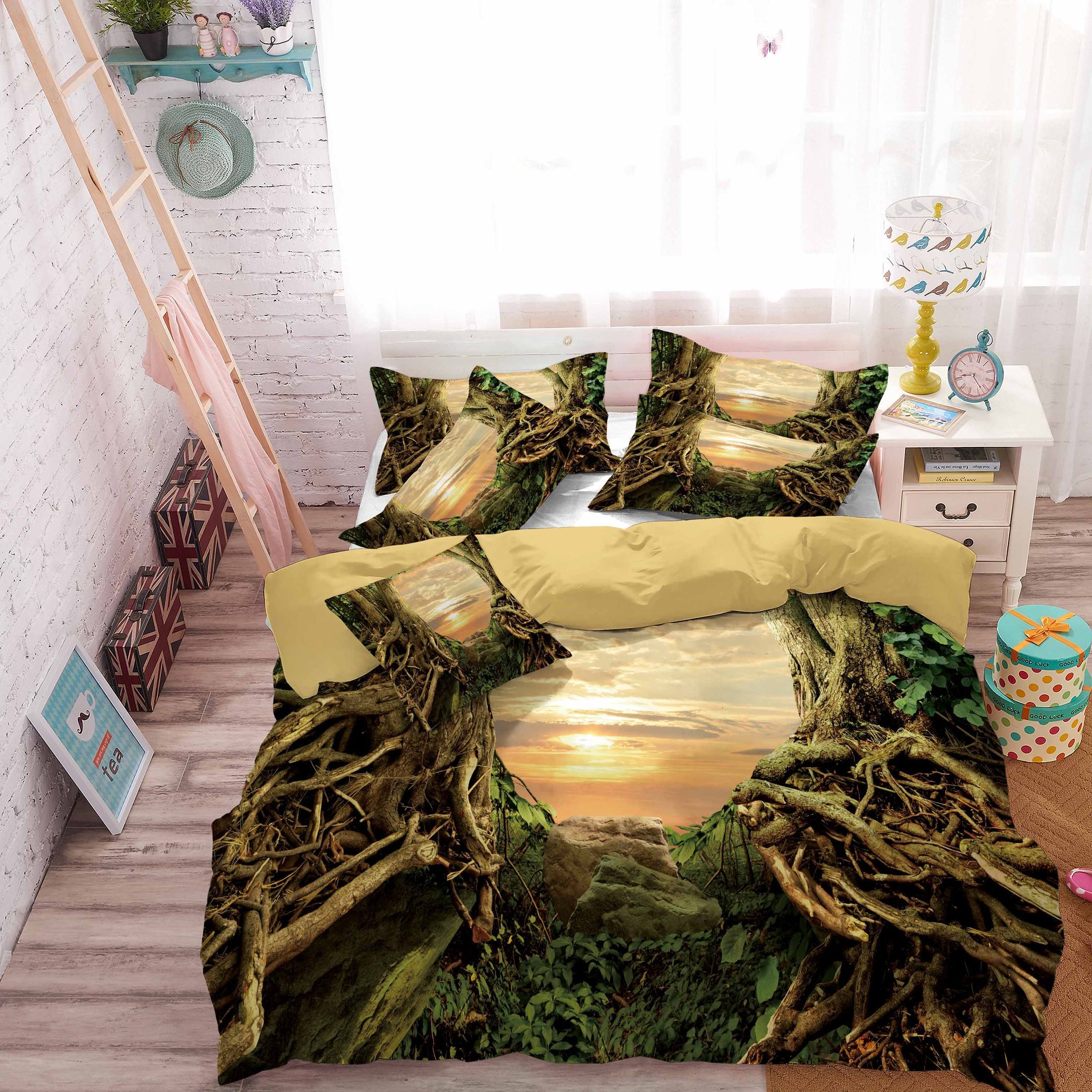 dreamland forest printed bedding set bedroom decor 1069