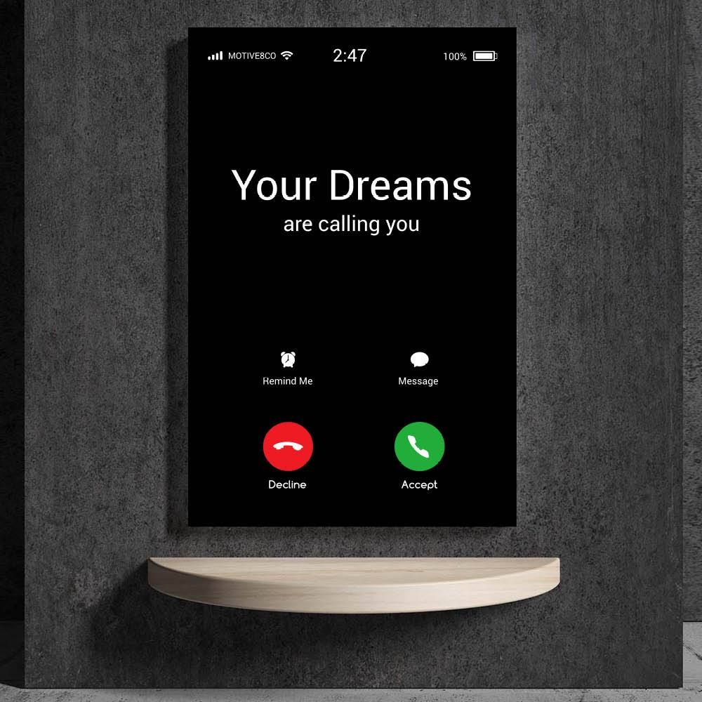 Dreams are Calling Motivational Positive Canvas Print - Wall Art Decor dreams are calling motivational positive canvas print wall art decor 1226