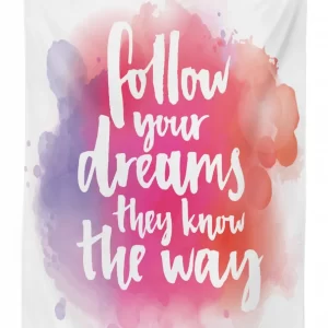 dreams know the way words 3d printed tablecloth table decor 8819