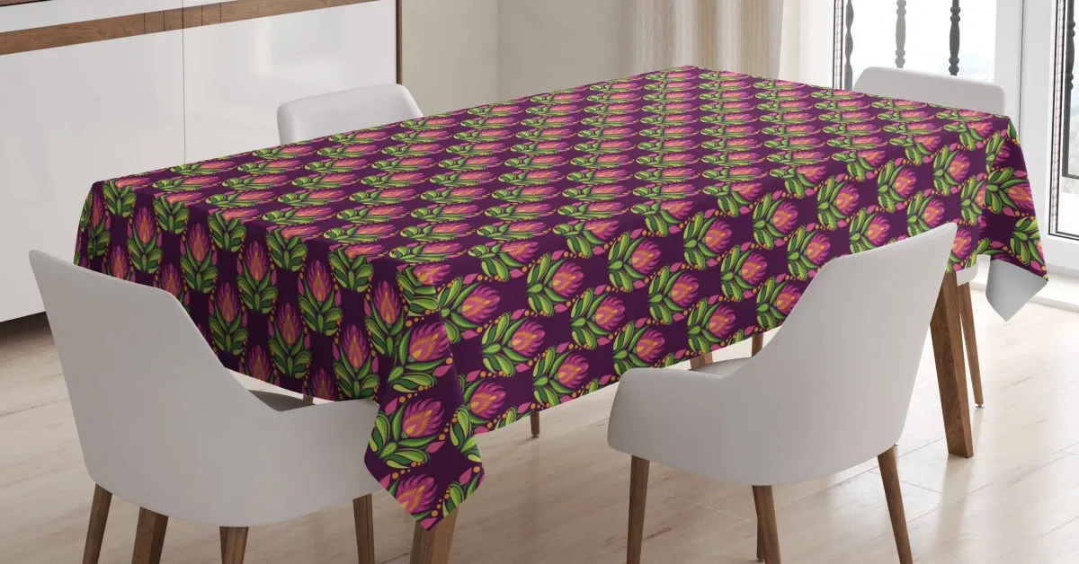 East European Folk Blossoms 3D Printed Tablecloth Table Decor east european folk blossoms 3d printed tablecloth table decor 7061