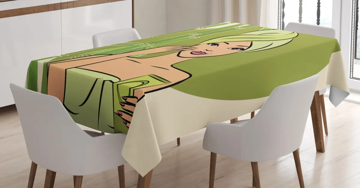 east themed beauty lady 3d printed tablecloth table decor 4299