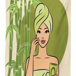 east themed beauty lady 3d printed tablecloth table decor 4794