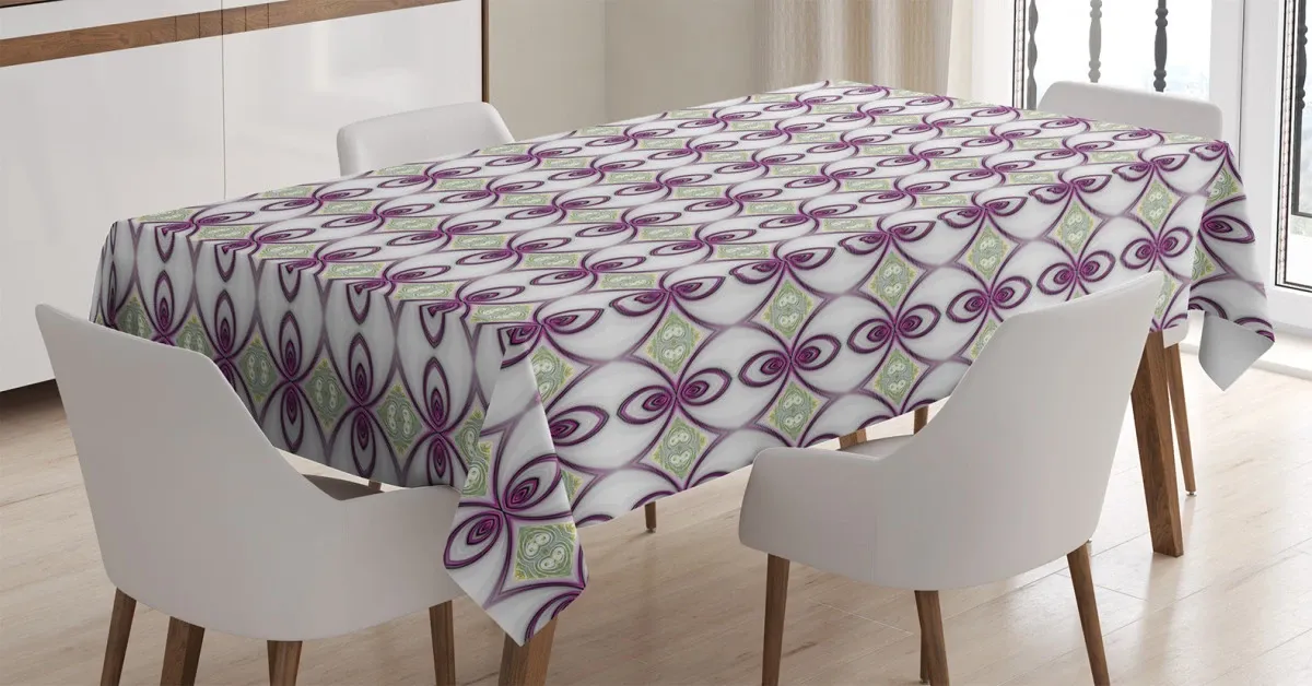 eastern mosaic quirky 3d printed tablecloth table decor 8078