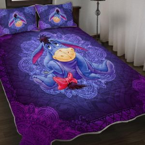 eeyore purple pattern duvet cover bedding set 1563