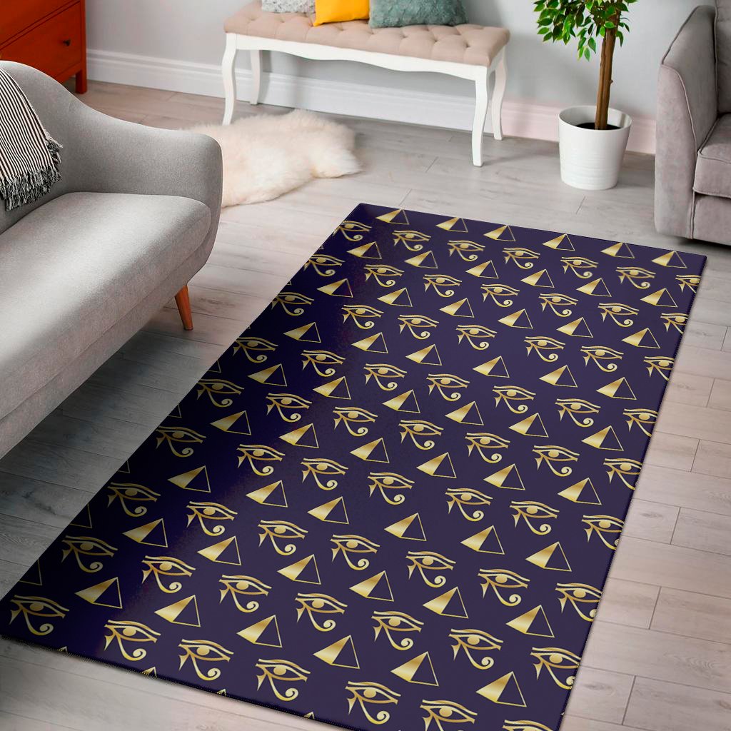 egypt eye of horus pattern print area rug floor decor 7725