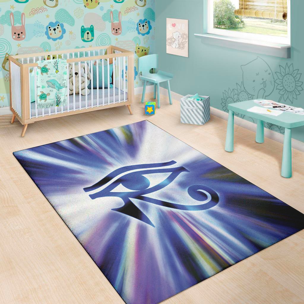 egyptian eye of horus print area rug floor decor 3375
