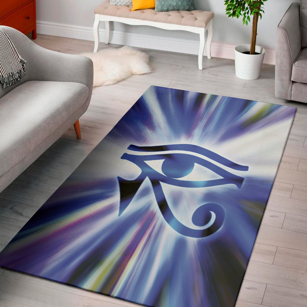 egyptian eye of horus print area rug floor decor 4432