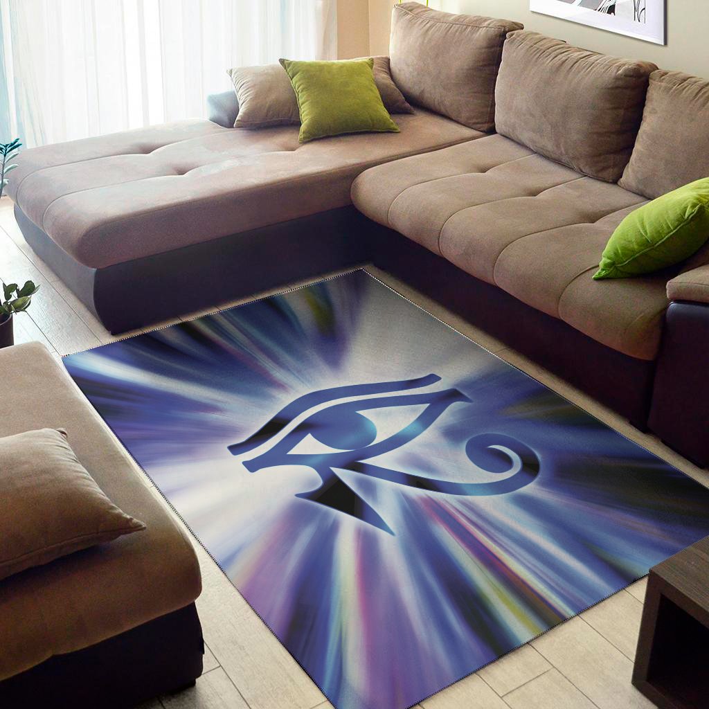 egyptian eye of horus print area rug floor decor 8614