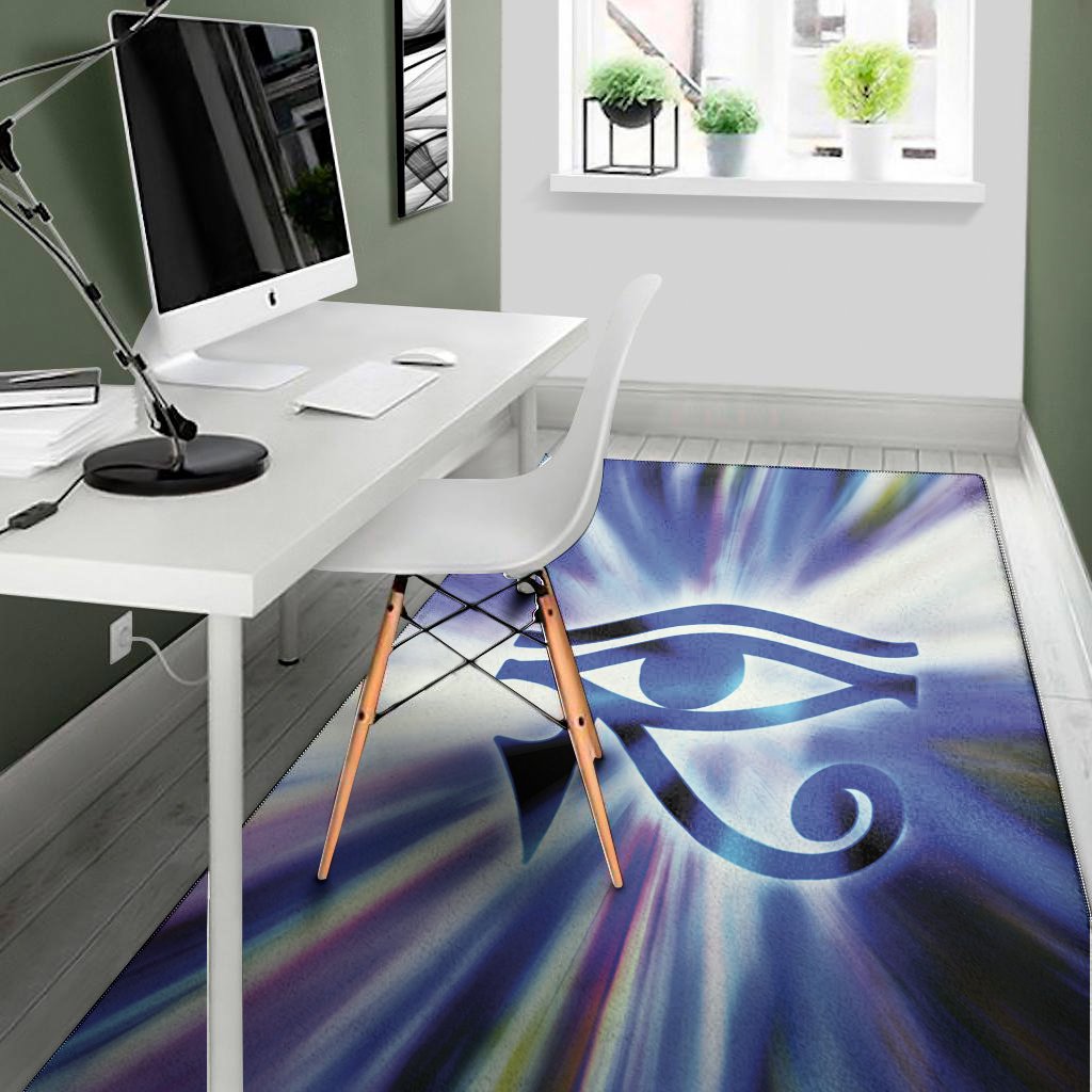 egyptian eye of horus print area rug floor decor 8689