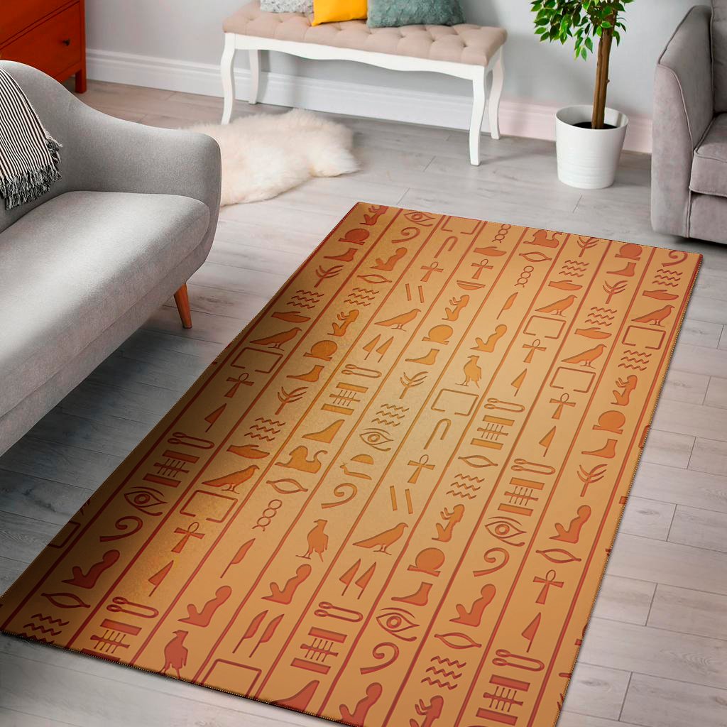Egyptian Hieroglyphs Symbol Print Area Rug Floor Decor egyptian hieroglyphs symbol print area rug floor decor 5981