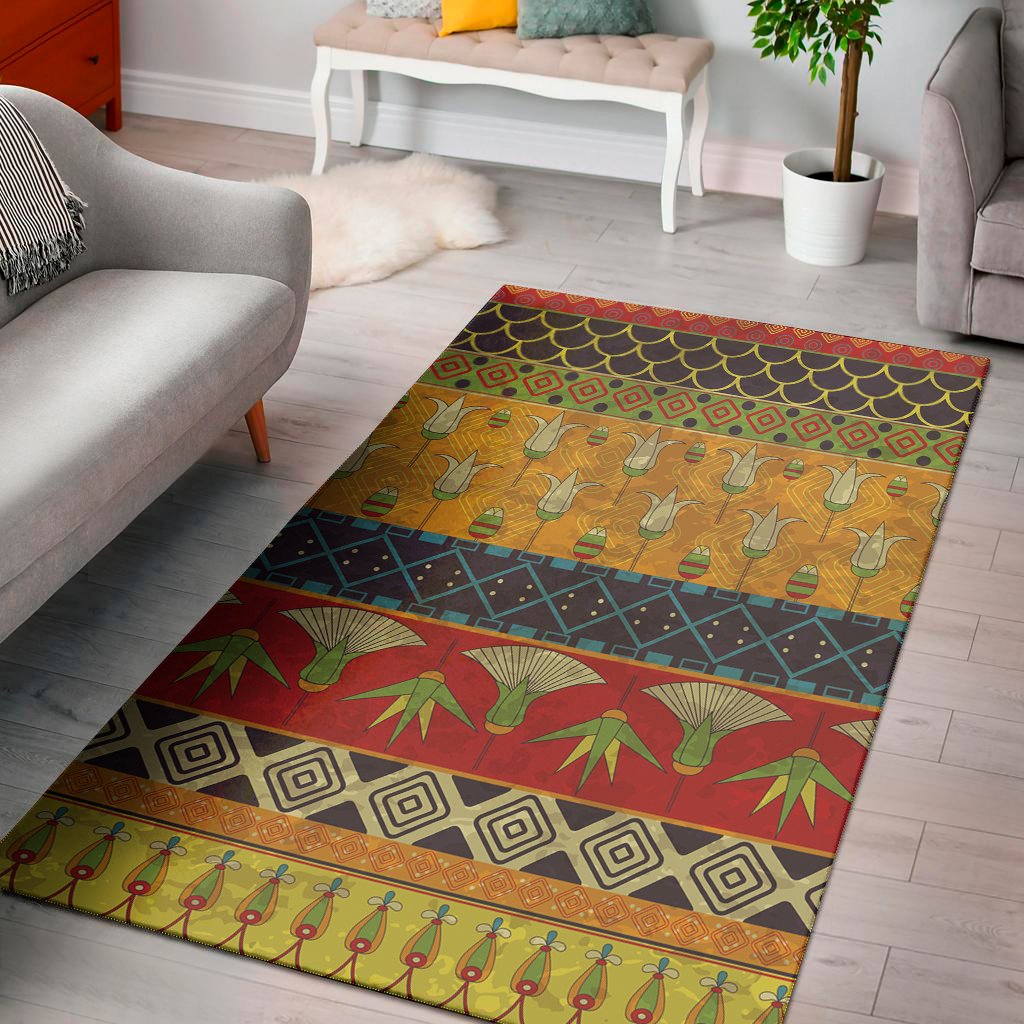 Egyptian Tribal Pattern Print Area Rug Floor Decor egyptian tribal pattern print area rug floor decor 2497