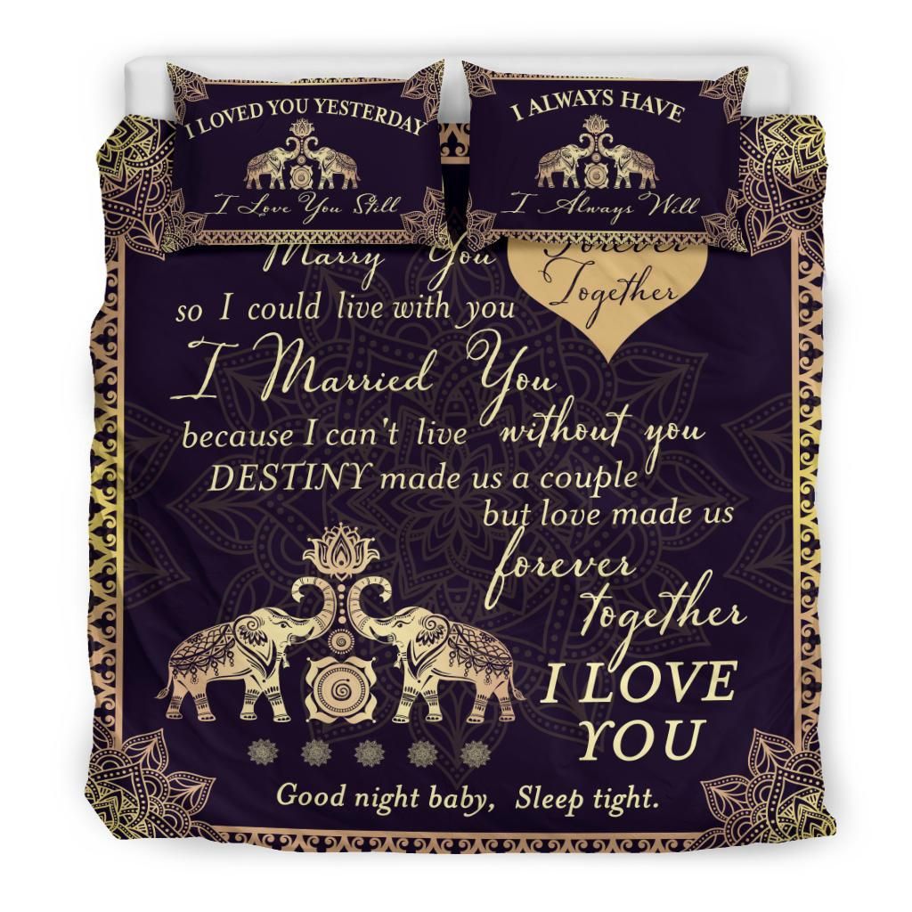 elephant forever together with wooden heart comforter duvet bedding set 1366