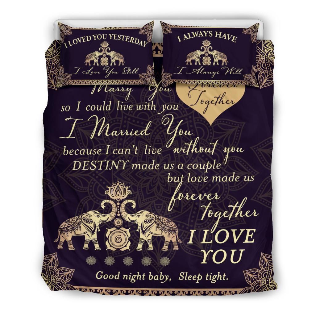 elephant forever together with wooden heart comforter duvet bedding set 6444